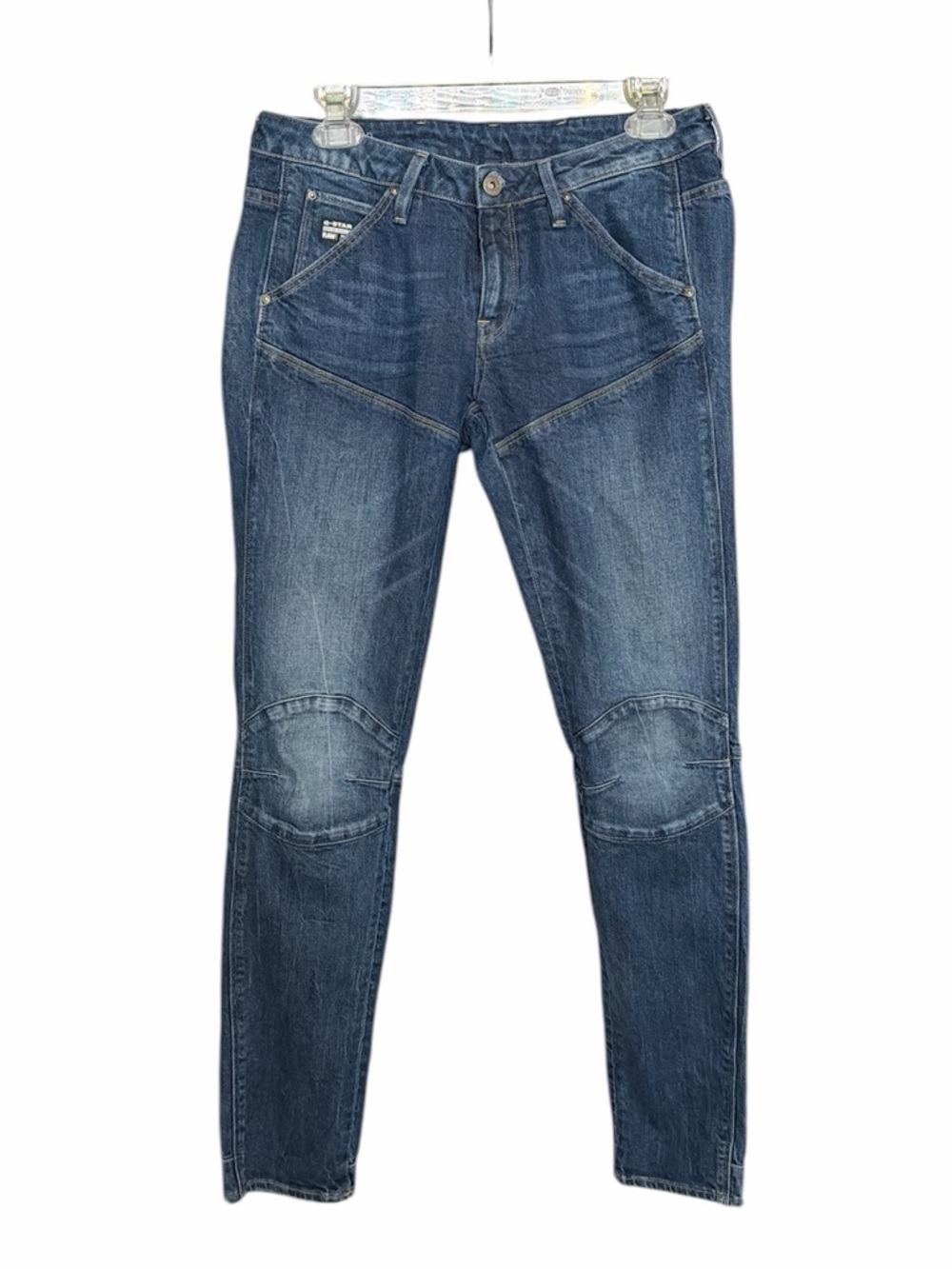 G Star Raw mid skinny 5620 jeans size 29‎ moto double knee workwear rugged denim